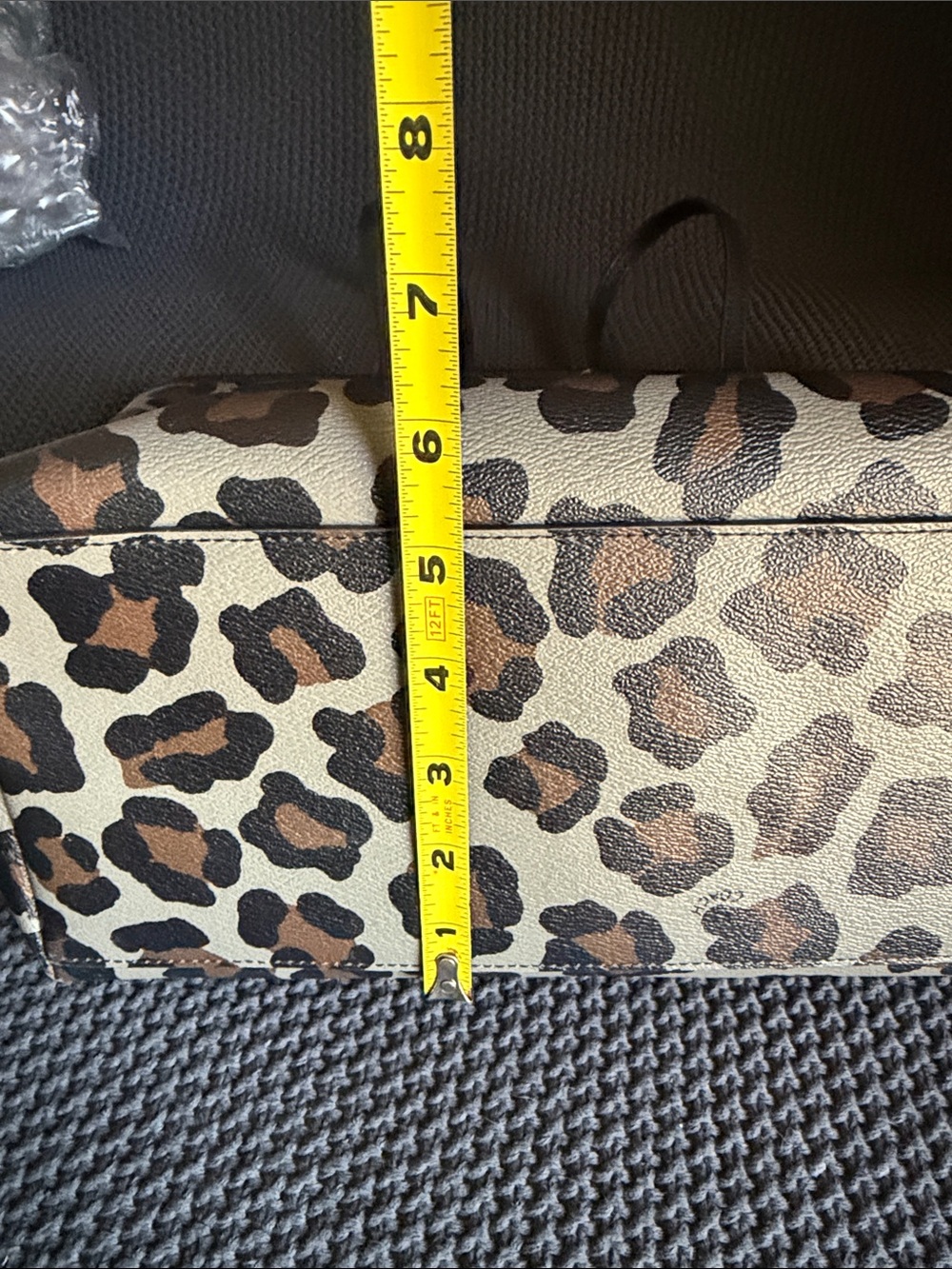 Coach Leopard Print Tote and Wallet Set - Brown/Black/Gray - Picture 13 of 15